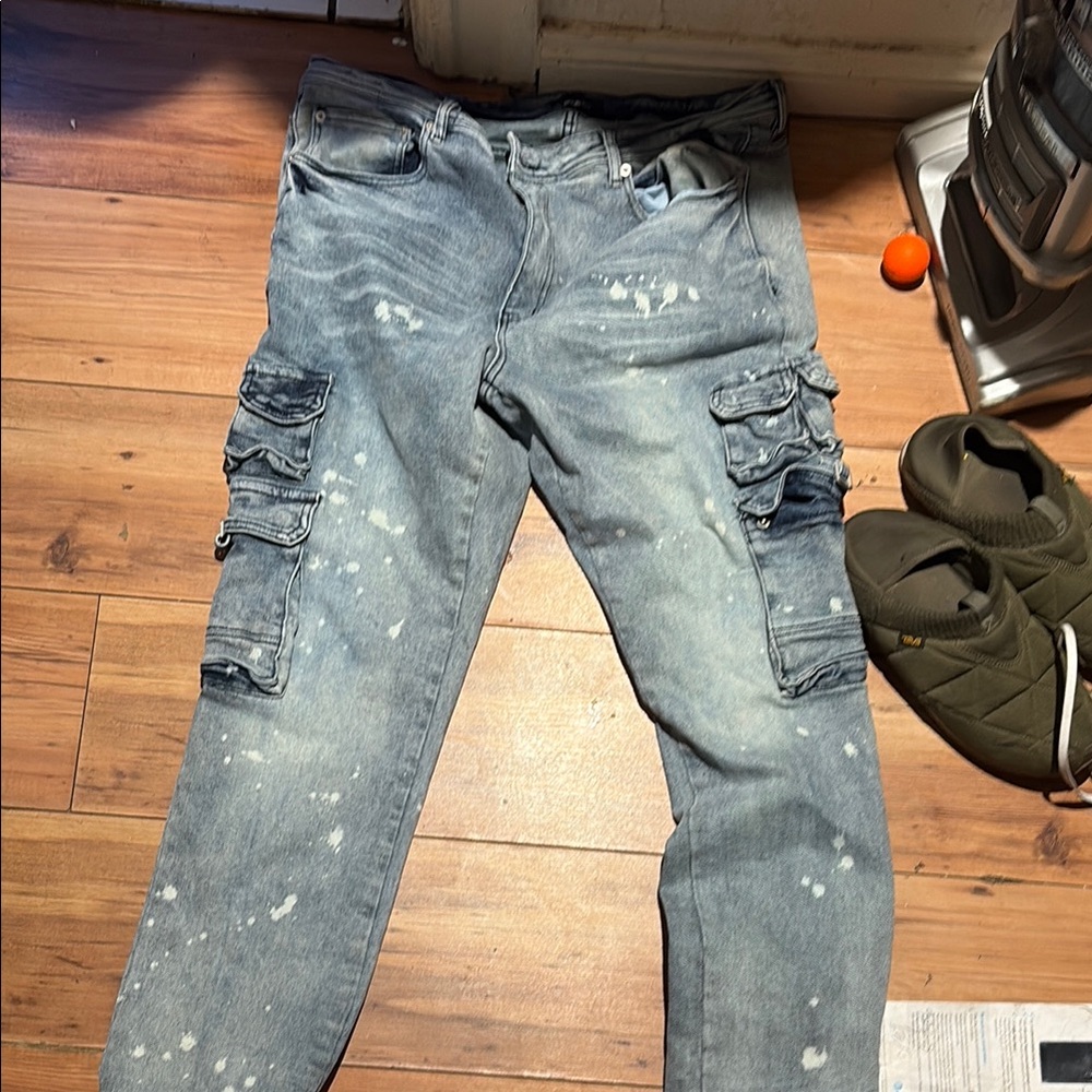 NOVADEN Blue Cargo Jeans